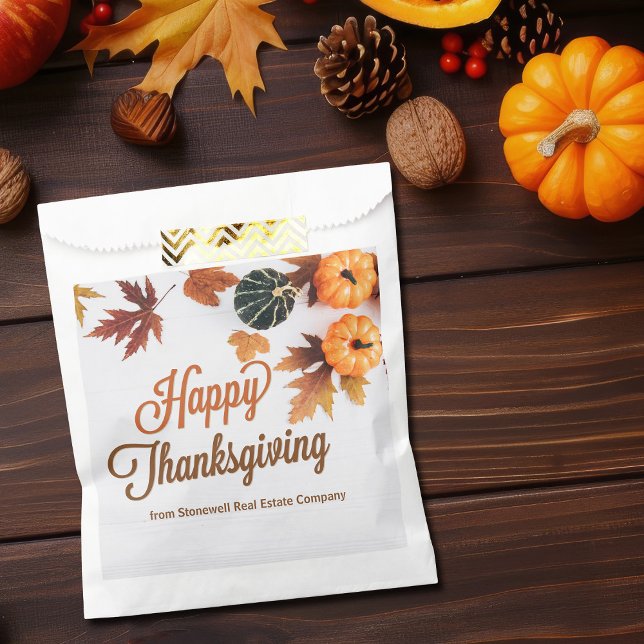 Custom Business Thanksgiving Party Cute Pumpkin Favor Bag (Creator Uploaded)
