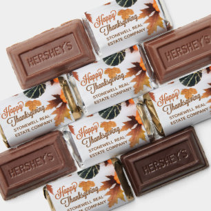 Custom Business Thanksgiving Party Cute Pumpkin Hershey's Miniatures