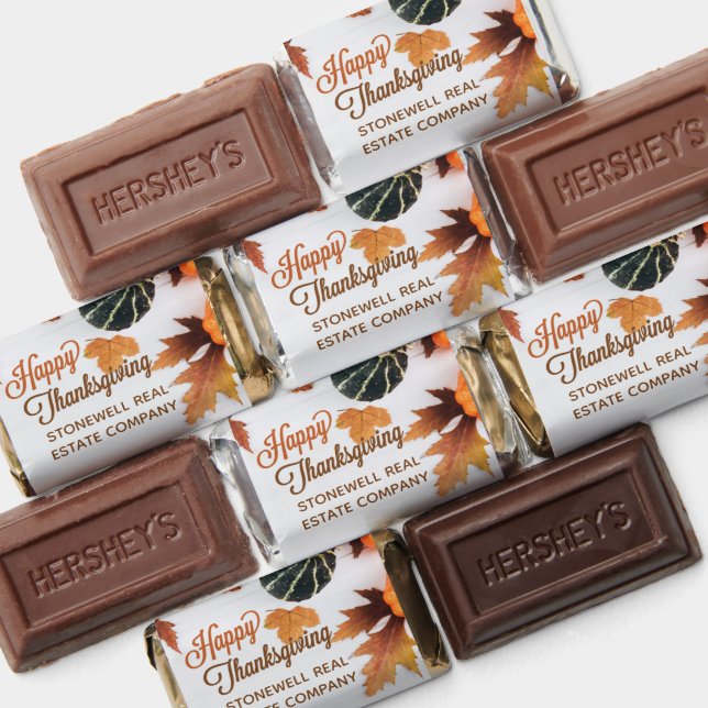 Custom Business Thanksgiving Party Cute Pumpkin Hershey's Miniatures (Assorted)