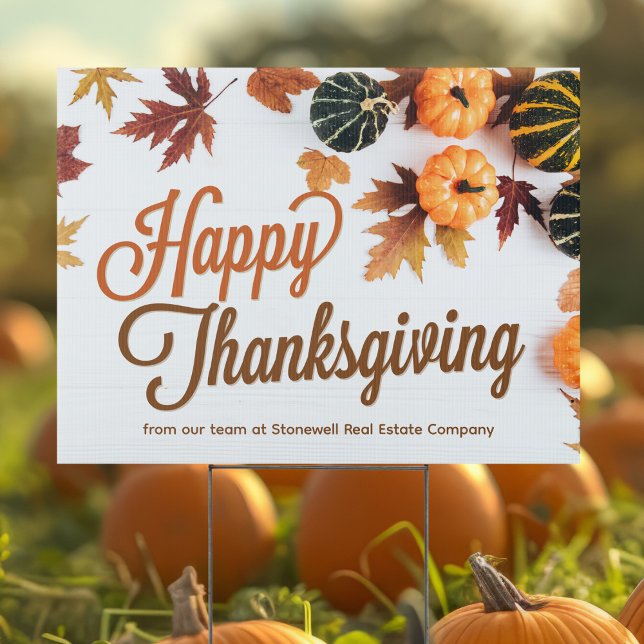 Custom Business Thanksgiving Pumpkin Patch Yard Sign (Creator Uploaded)