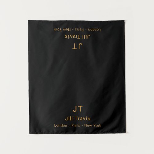 Custom Business Vendor Black Table Runner Display  Tapestry
