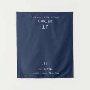 Custom Business Vendor Blue Table Runner Display Tapestry