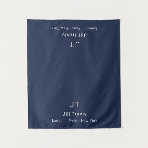 Custom Business Vendor Blue Table Runner Display  Tapestry