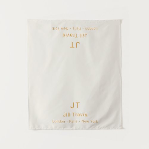 Custom Business Vendor Cream Table Runner Display  Tapestry