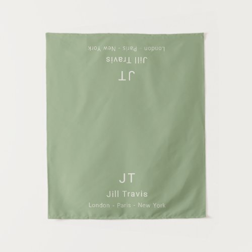 Custom Business Vendor Sage Table Runner Display  Tapestry