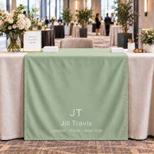 Custom Business Vendor Sage Table Runner Display  Tapestry