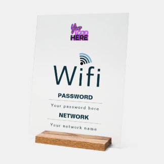 Custom Business WiFi Sign with Your Logo