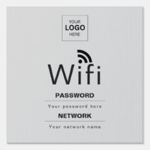 Custom Business WiFi Sign with Your Logo