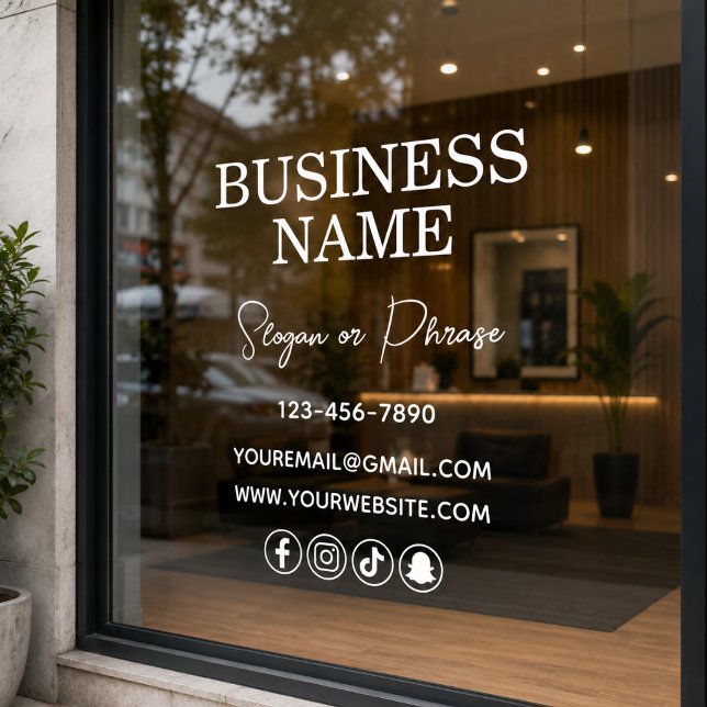 Custom Business Window Cling - Personalized Compan (Creator Uploaded)