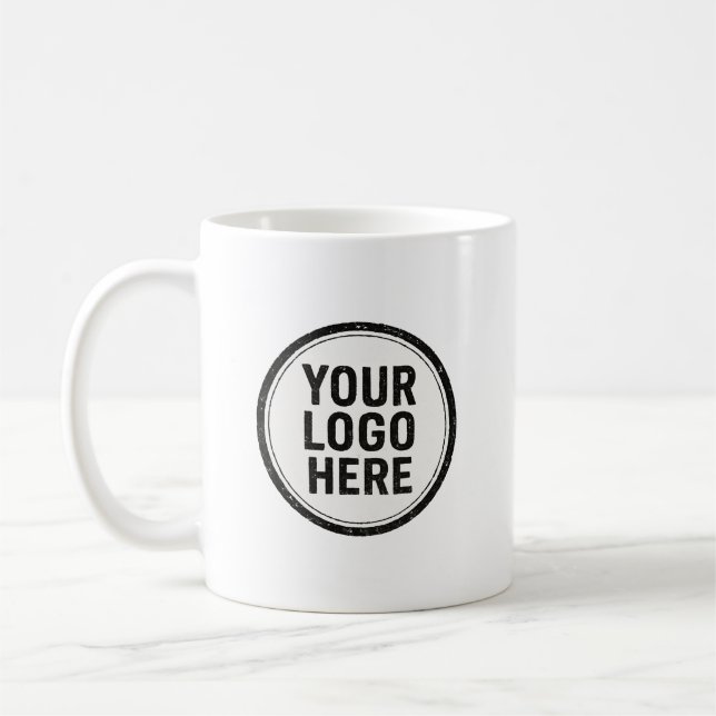 Custom Business Your Here Logo Branded  Coffee Mug (Left)
