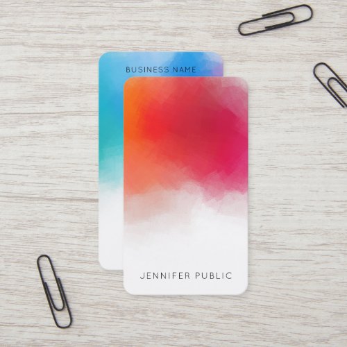 Custom BusinessTemplate Modern Colorful Abstract Business Card