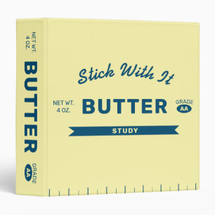 Custom Butter Stick With It Yellow and Blue Binder