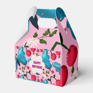 Custom butterfly birthday party matching set favor boxes