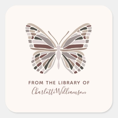 Custom Butterfly From The Library of Bookplate