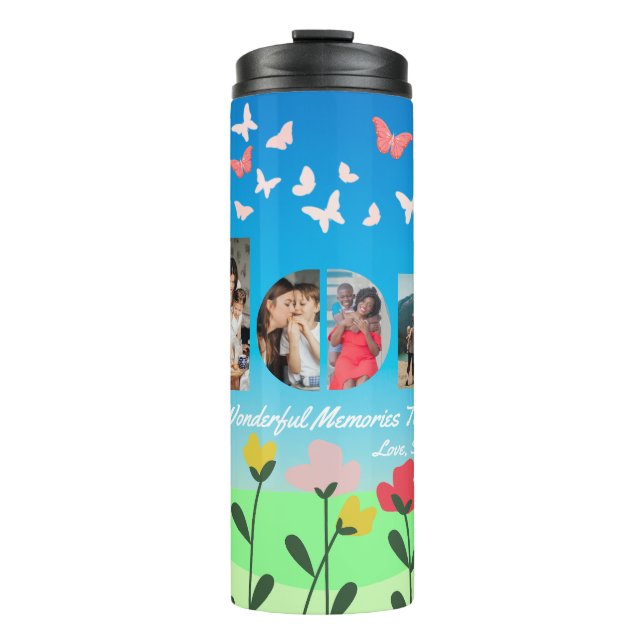 Custom Butterfly Mom Thermal Tumbler (Front)