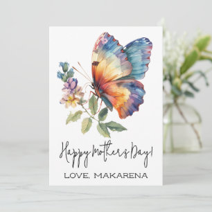 Custom Butterfly Mother’s Day Card, Gift for Mom Invitation