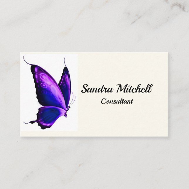 Custom Butterfly Personalized Business Cards (Front)