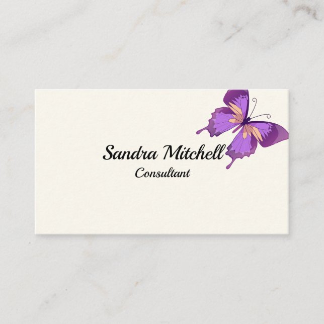 Custom Butterfly  Pretty Business Cards For Her (Front)