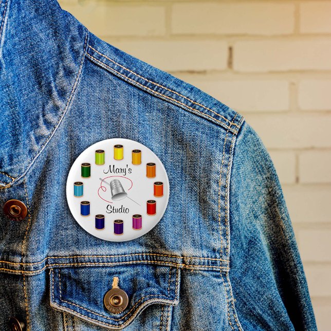 Custom Button for Sewing, Needle and Threads (Custom Button for Sewing, Needle and Threads Artists!)