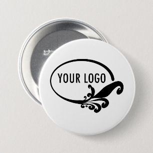 Custom Button Pin with Business Logo Promotional