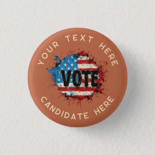 Custom Button  Retro design Vote Campaign Button