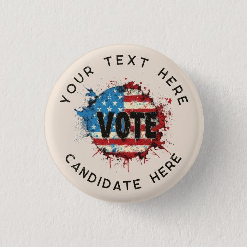 Custom Button  Retro design Vote Campaign Button