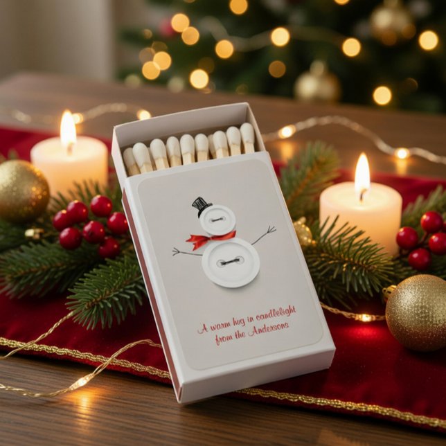 Custom Button Snowman Holiday Matchboxes (Creator Uploaded)