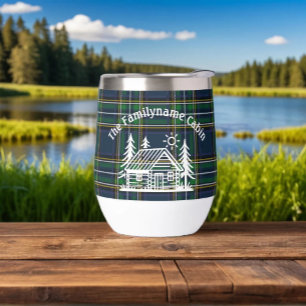 Custom Cabin Wine Tumbler with Thermal Insulation