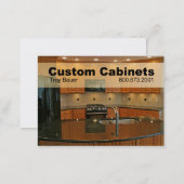 Custom Cabinets - Carpenter, Home Improvement Business Card (Front/Back)
