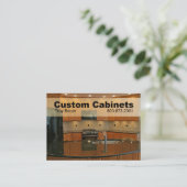 Custom Cabinets - Carpenter, Home Improvement Business Card (Standing Front)
