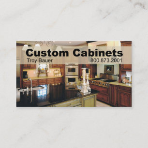 Custom Cabinets - Carpenter, Home Improvement Business Card