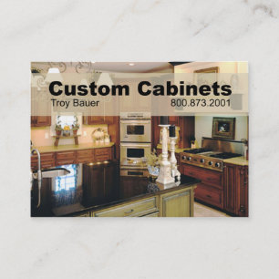 Custom Cabinets - Carpenter, Home Improvement Business Card