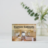 Custom Cabinets - Carpenter, Home Improvement Business Card (Standing Front)
