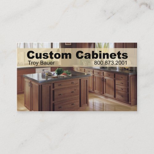 Custom Cabinets _ Carpenter Home Improvement Business Card