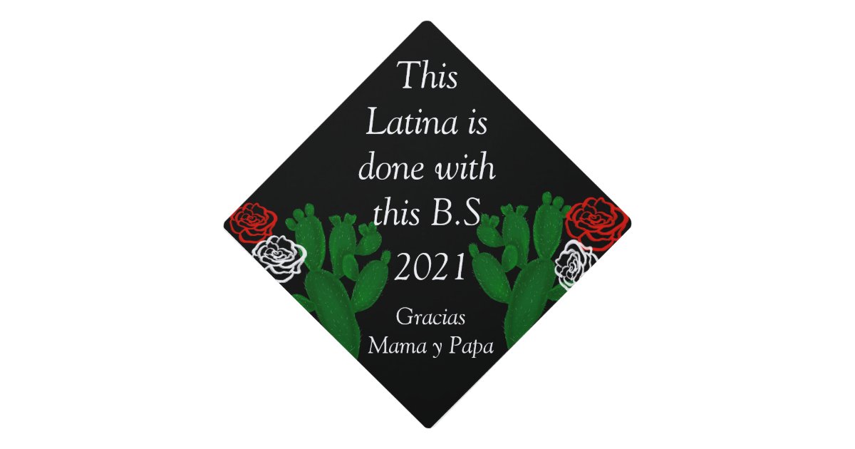 Gracias Mama Y Papa Cactus Graduation Cap Topper