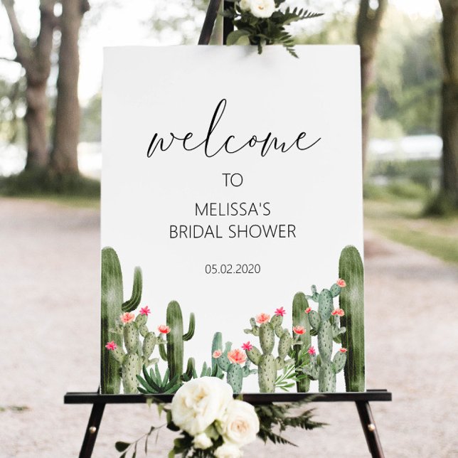 Custom Cactus Succulent Welcome Sign – Fiesta Baby (Creator Uploaded)