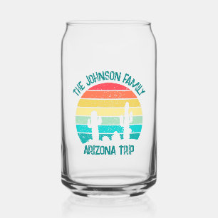 Custom Cactus Sunset Arizona Desert Trip Can Glass