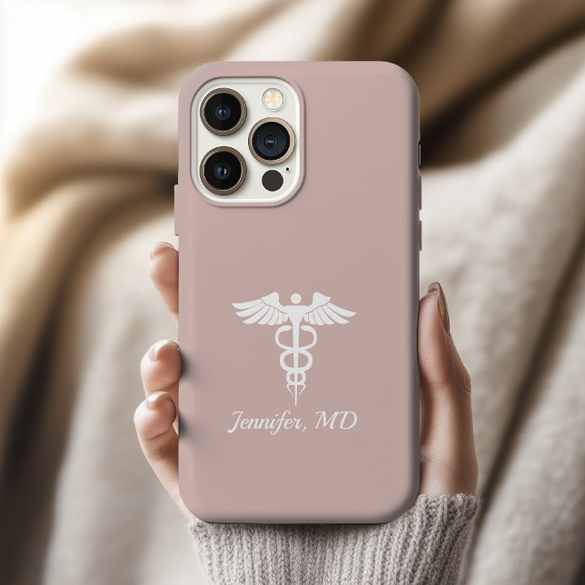 Custom Caduceus Phone Case Gift for Doctor Nurse (personalized rn nurse gift, custom doctor nurse phone case gift, medical professional phone case)