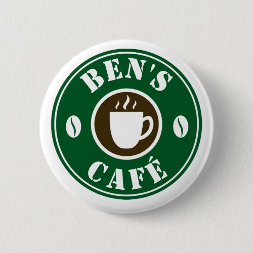 Custom cafe barista round name badge buttons