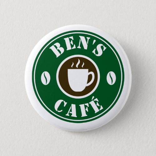 Custom cafe barista round name badge buttons