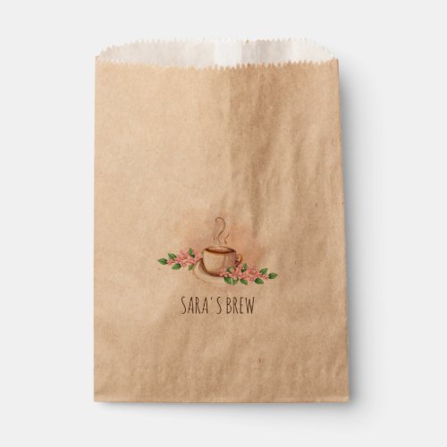 custom cafe coffeeshop takeaway bag