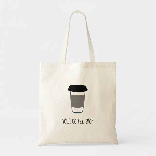 Custom Cafe Merch Your Coffee Shop Tote Bag | Zazzle