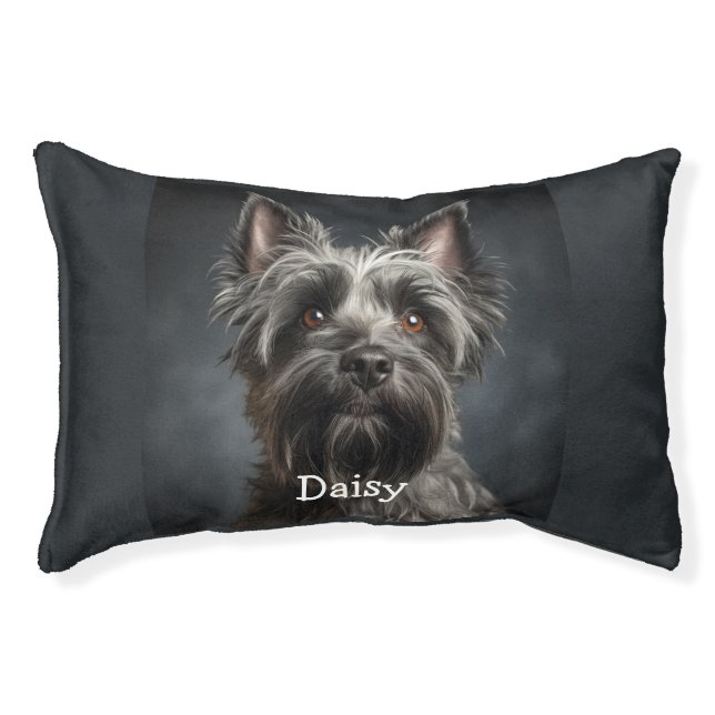 Custom Cairn Terrier Dog Pet Animal Name Pet Bed (Front)