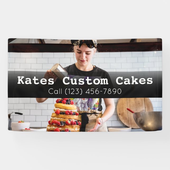 Custom Cake Baker Business Banner (Horizontal)