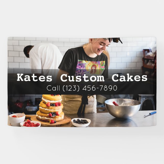 Custom Cake Baker Business Banner (Horizontal)