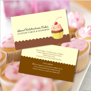 Custom Cake Baker Business Card Template   Cake 