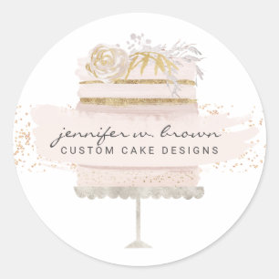 Custom Cake Bakery Classic Round Sticker