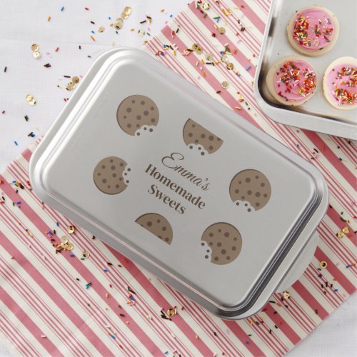 Custom cake pan baking gift with cookie design