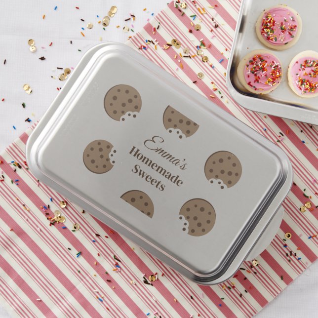 Custom cake pan baking gift with cookie design (In Situ)