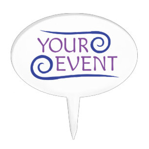 Custom Cake Pick Company Event Logo Promotional